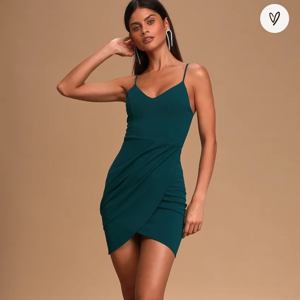 Forever Your Girl Teal Blue Bodycon Dress